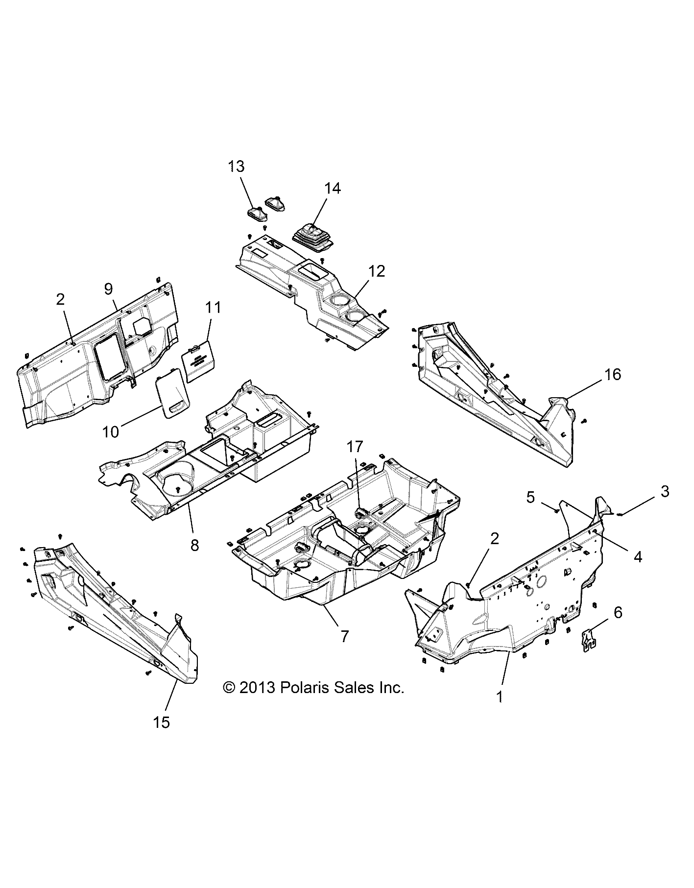 BODY, FLOOR and ROCKER PANELS - Z14ST1EAM/EAW/EAK/EAN/EFW (49RGRFLOOR14RZR1000)